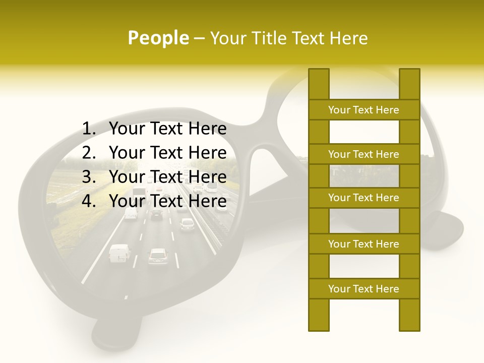 Riflesso Lenti Concetto PowerPoint Template