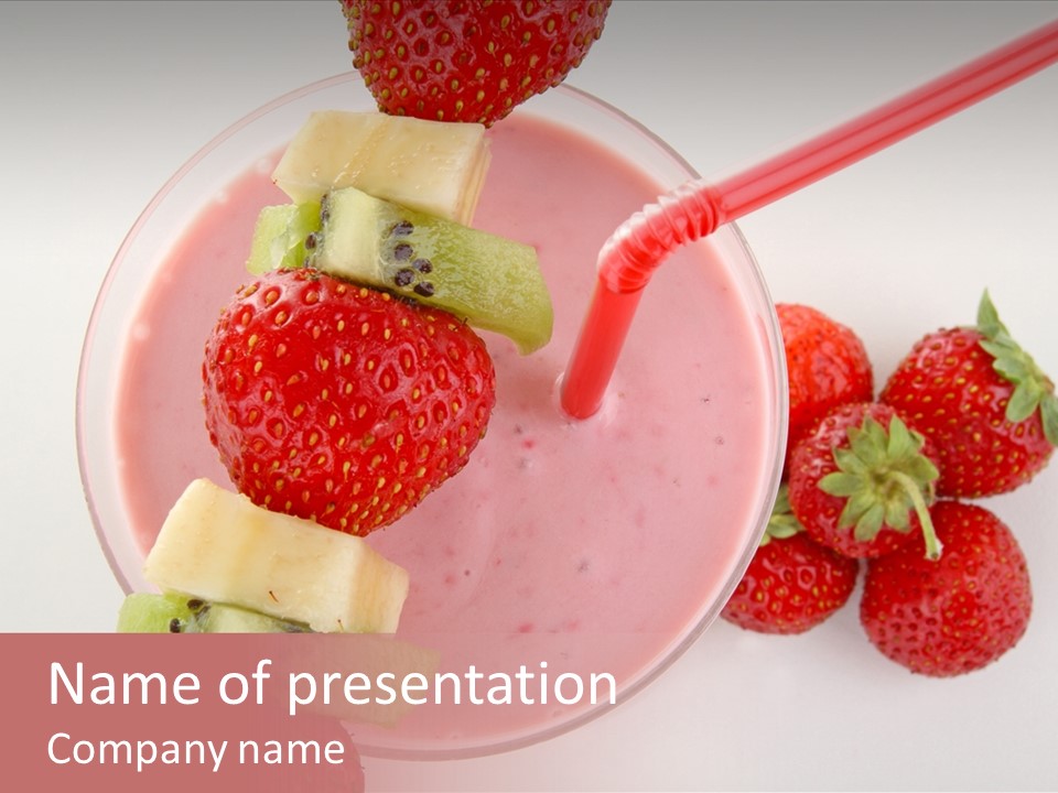 Enfant Cocktail Smoothie PowerPoint Template
