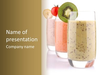 Beverage Tomate Glass PowerPoint Template