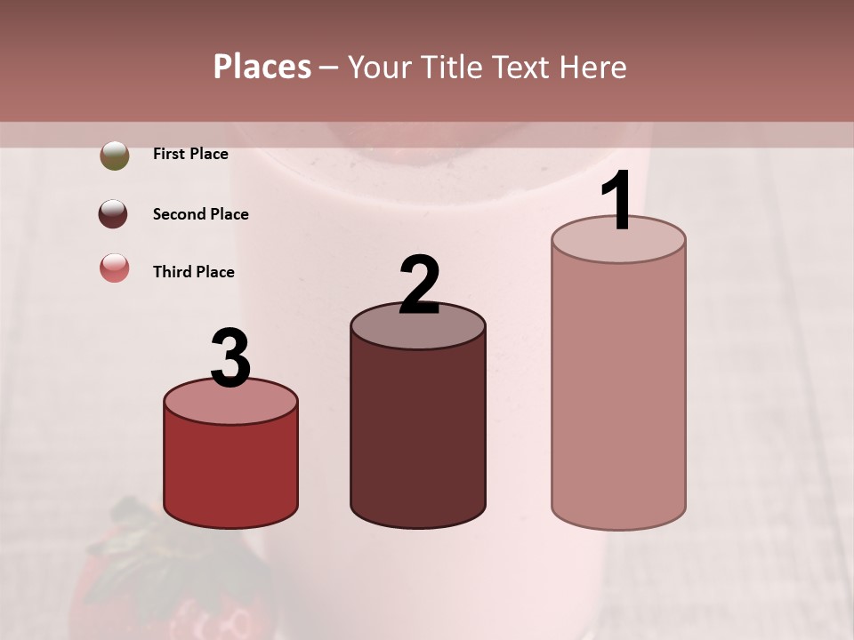 Drink Juicy Strawberry PowerPoint Template