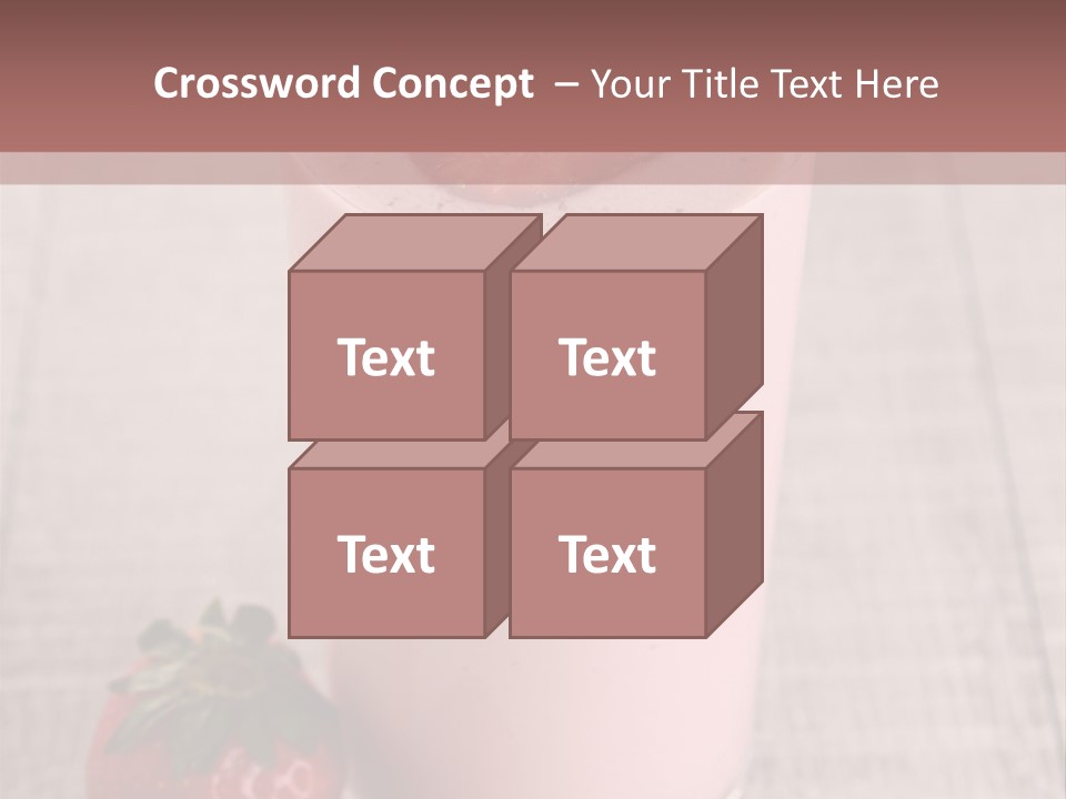 Drink Juicy Strawberry PowerPoint Template