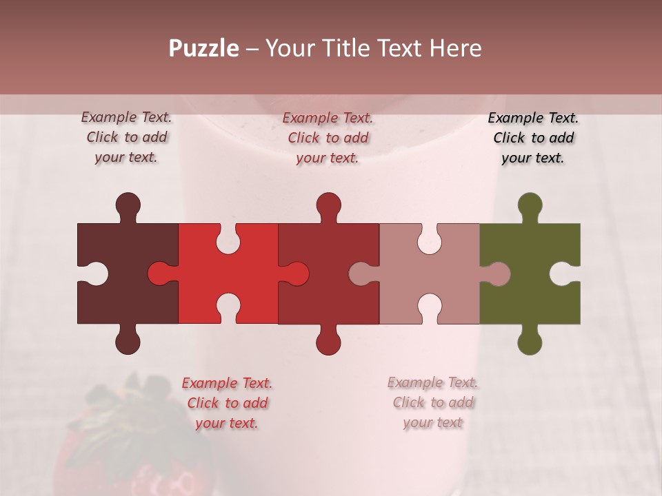 Drink Juicy Strawberry PowerPoint Template