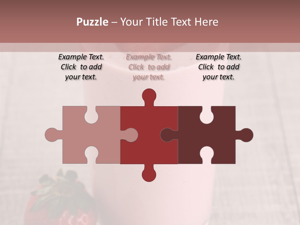 Drink Juicy Strawberry PowerPoint Template