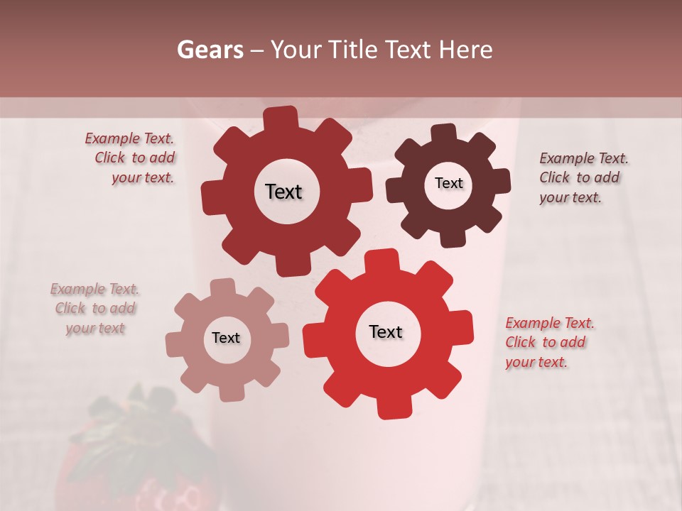 Drink Juicy Strawberry PowerPoint Template