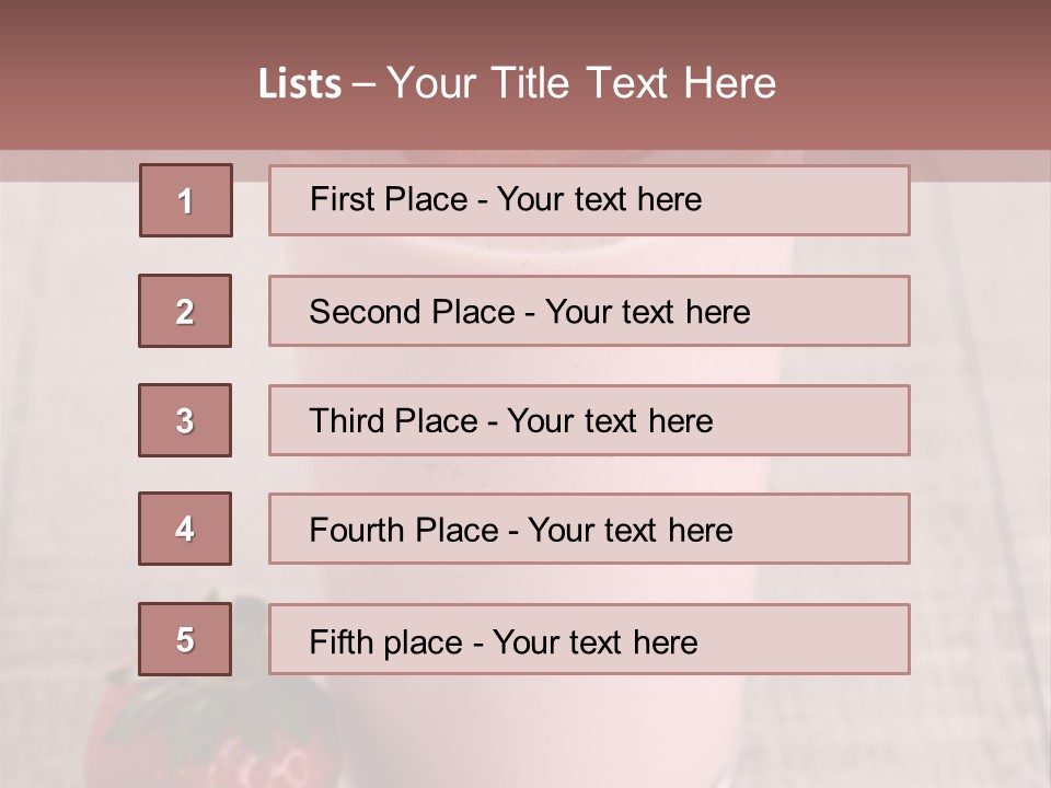 Drink Juicy Strawberry PowerPoint Template