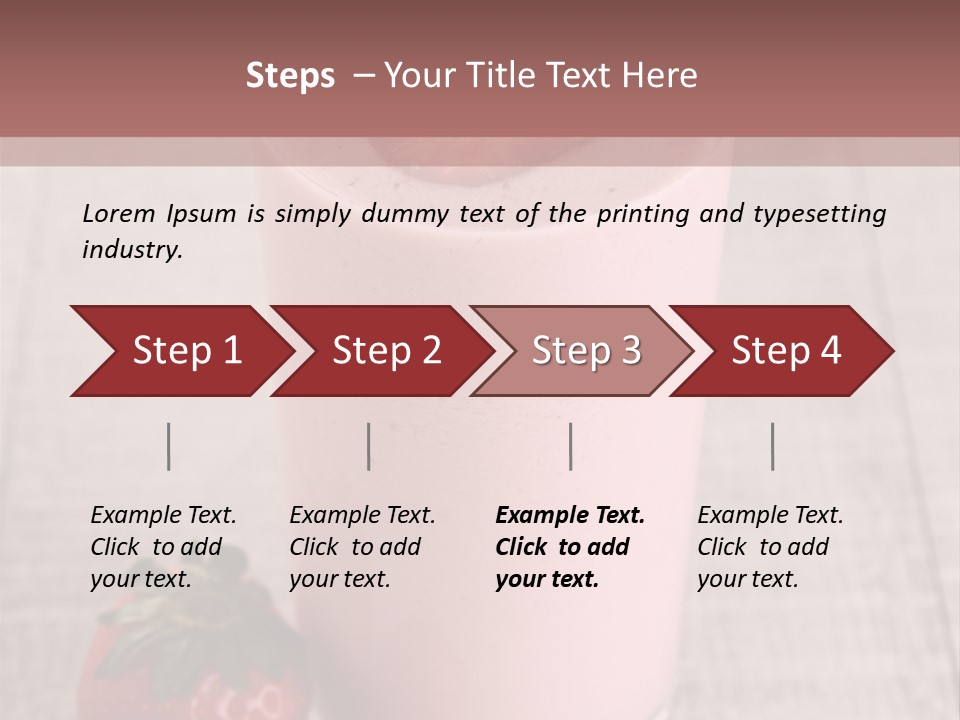Drink Juicy Strawberry PowerPoint Template