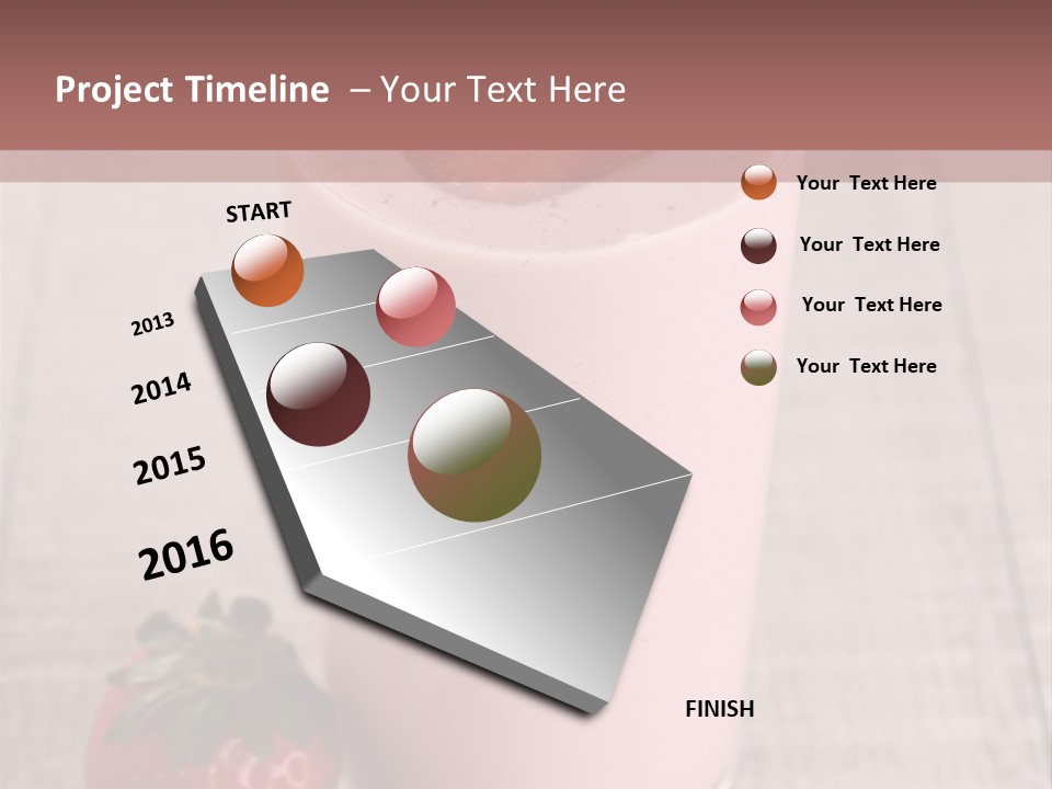 Drink Juicy Strawberry PowerPoint Template