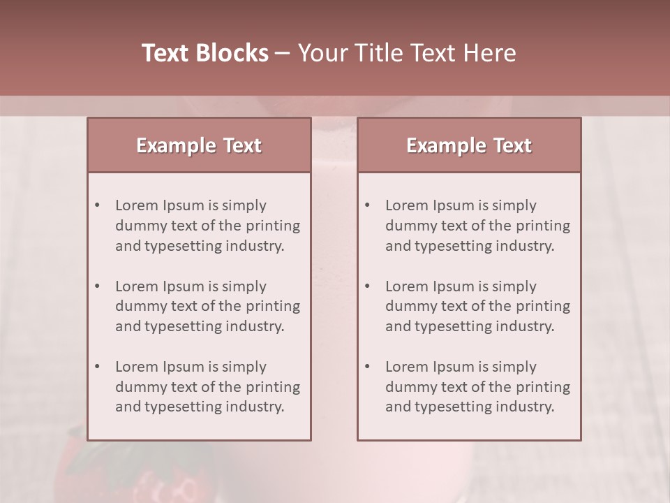 Drink Juicy Strawberry PowerPoint Template