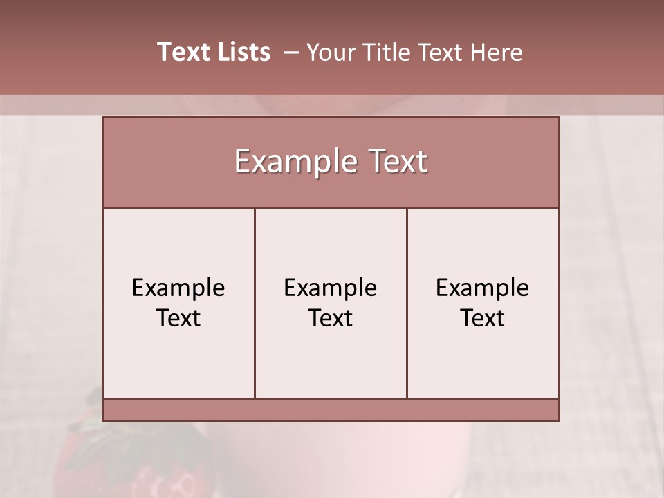 Drink Juicy Strawberry PowerPoint Template