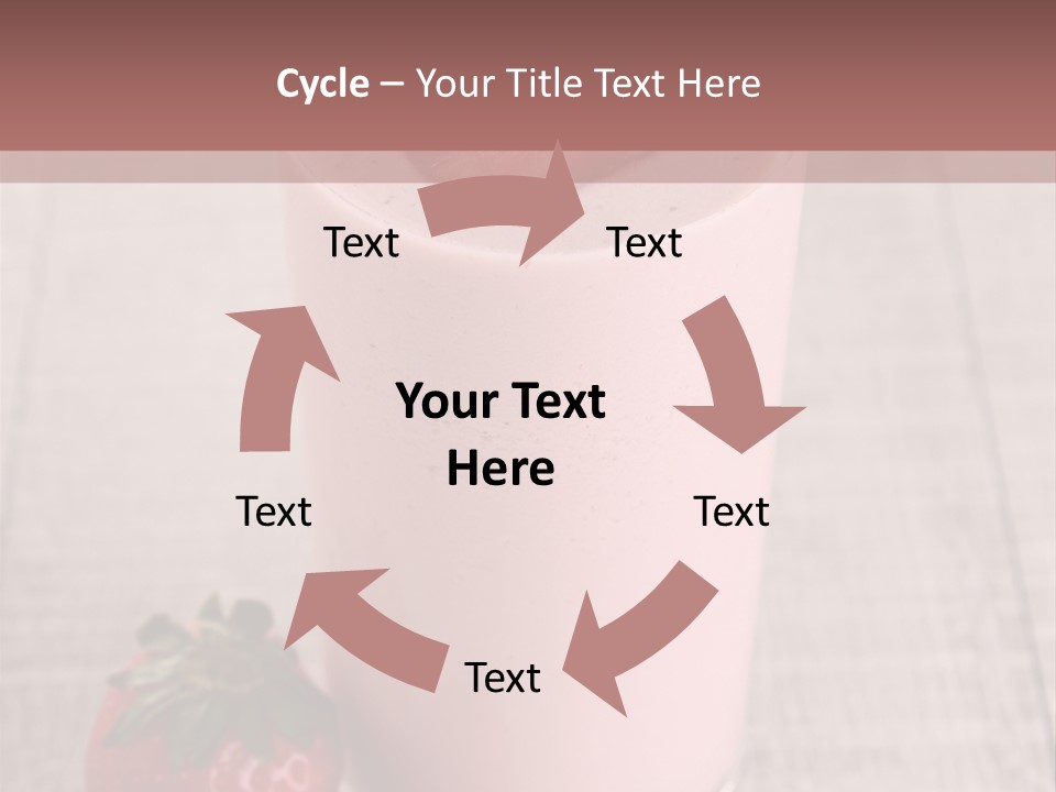 Drink Juicy Strawberry PowerPoint Template