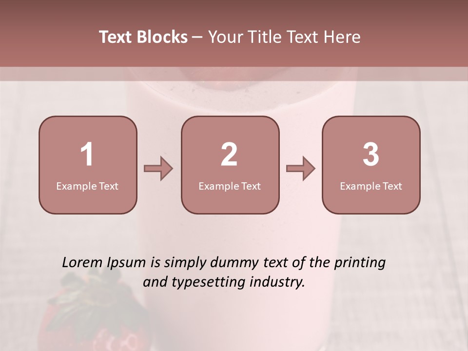 Drink Juicy Strawberry PowerPoint Template