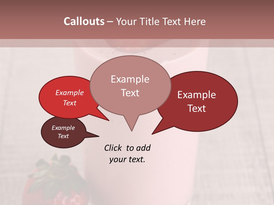 Drink Juicy Strawberry PowerPoint Template