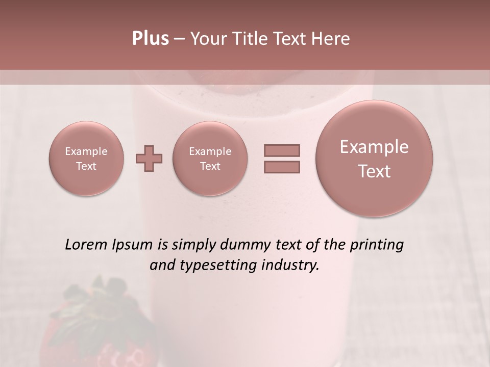 Drink Juicy Strawberry PowerPoint Template