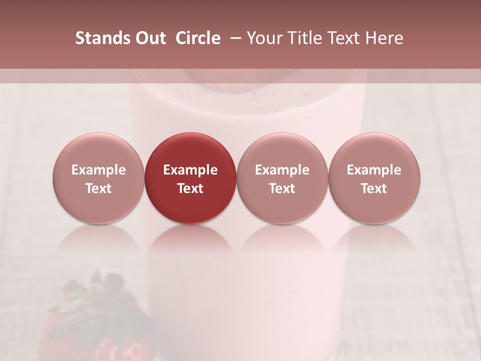 Drink Juicy Strawberry PowerPoint Template