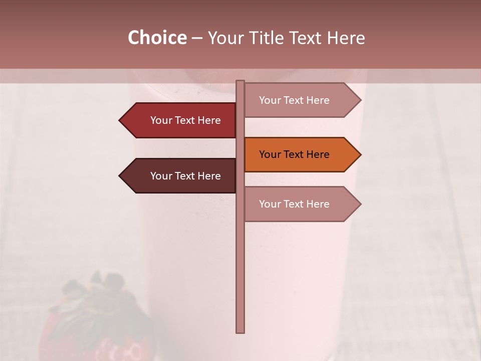 Drink Juicy Strawberry PowerPoint Template