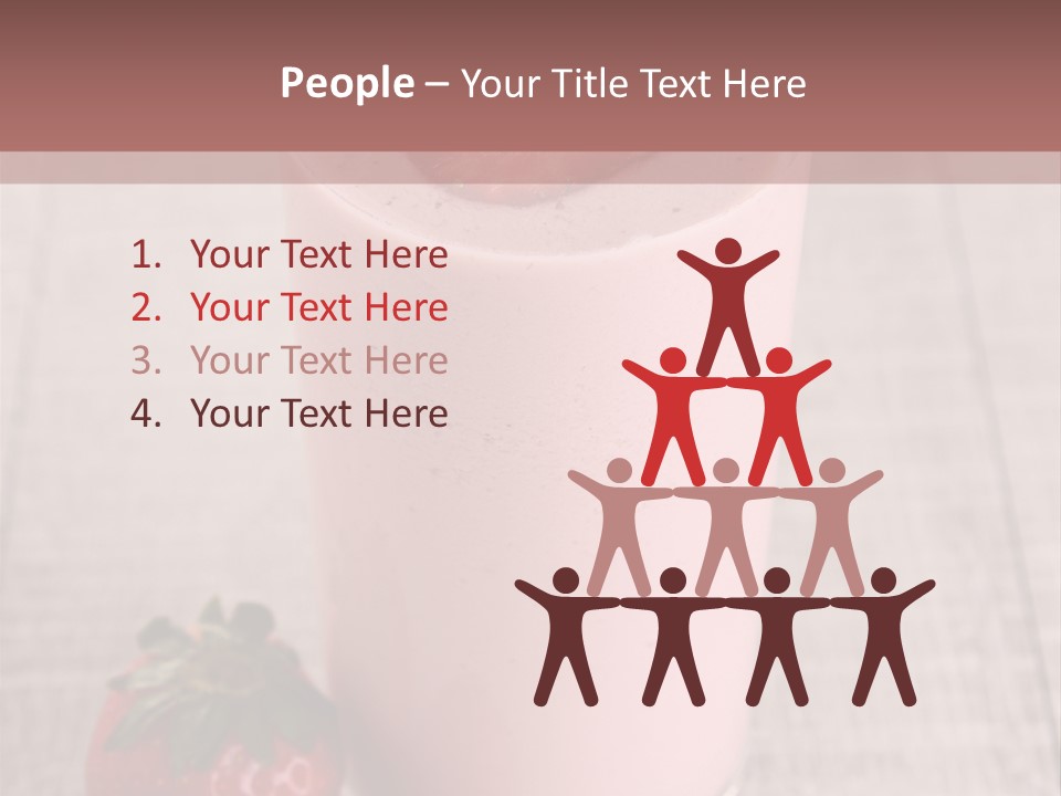 Drink Juicy Strawberry PowerPoint Template