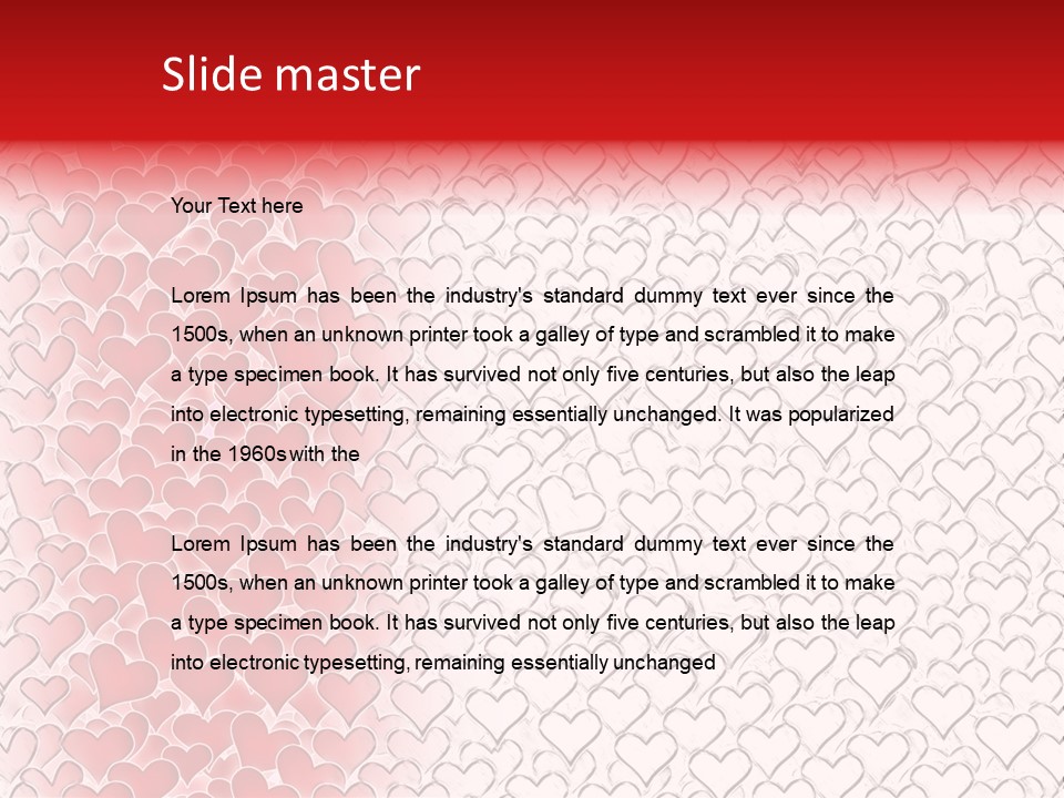 Greeting Valentine Color PowerPoint Template