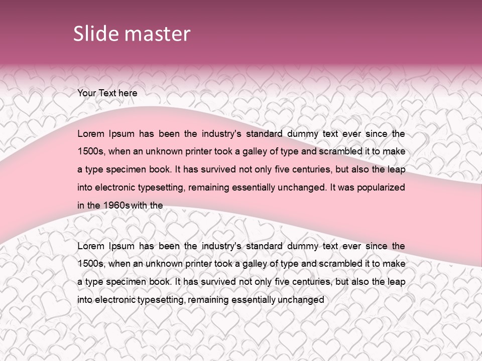 Color Valentine's Marriage PowerPoint Template