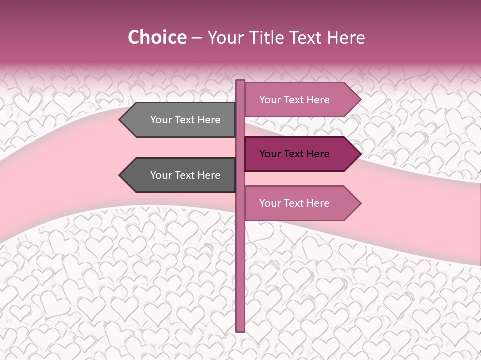 Color Valentine's Marriage PowerPoint Template