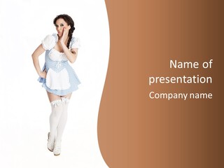 Schadenfreude Land Frau PowerPoint Template