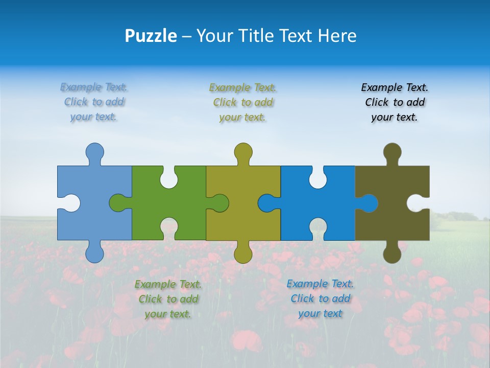 Freshness Meadow Rural Scene PowerPoint Template