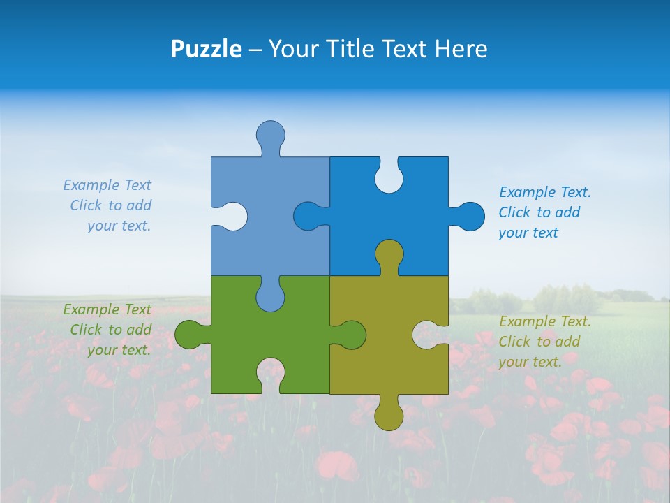 Freshness Meadow Rural Scene PowerPoint Template