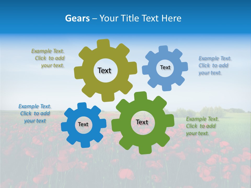 Freshness Meadow Rural Scene PowerPoint Template