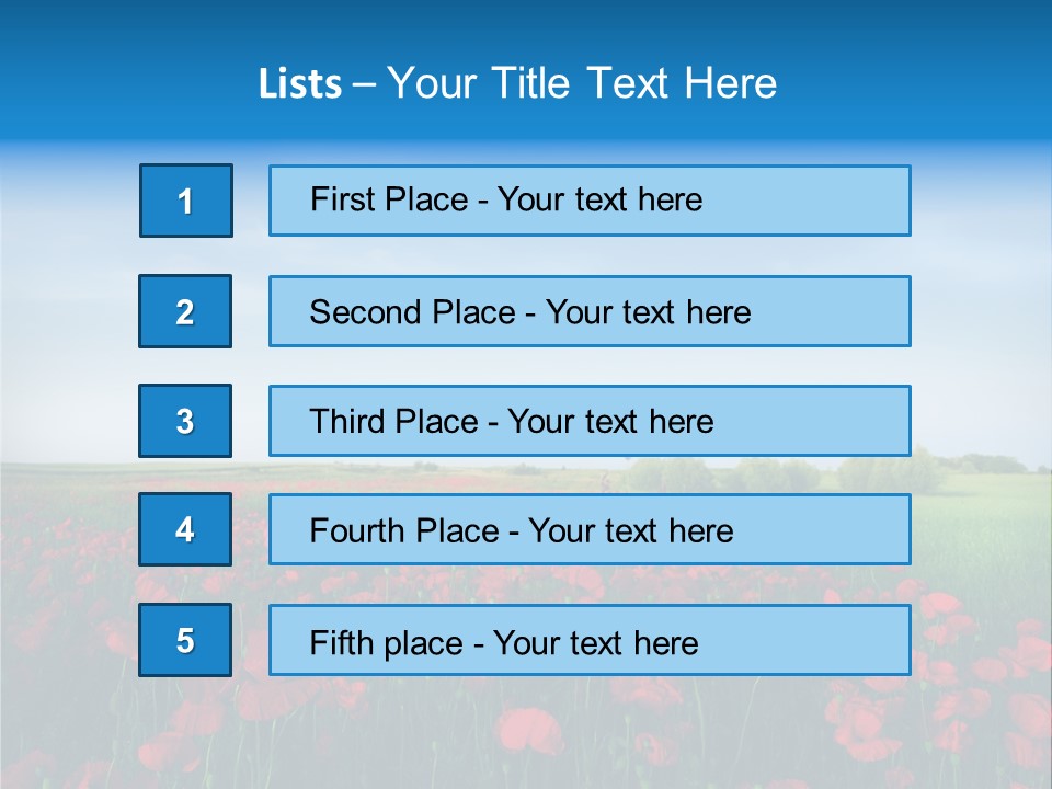 Freshness Meadow Rural Scene PowerPoint Template