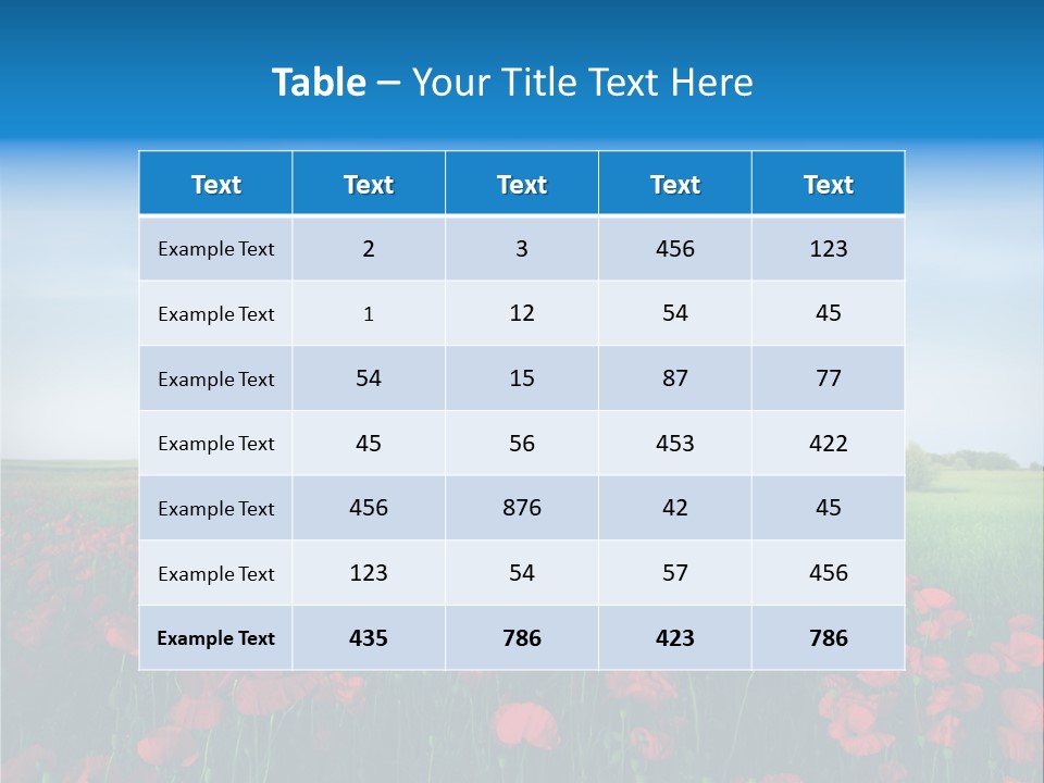 Freshness Meadow Rural Scene PowerPoint Template