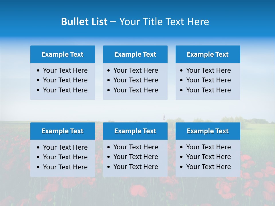 Freshness Meadow Rural Scene PowerPoint Template