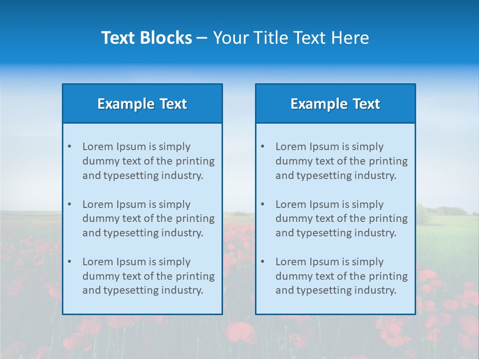 Freshness Meadow Rural Scene PowerPoint Template