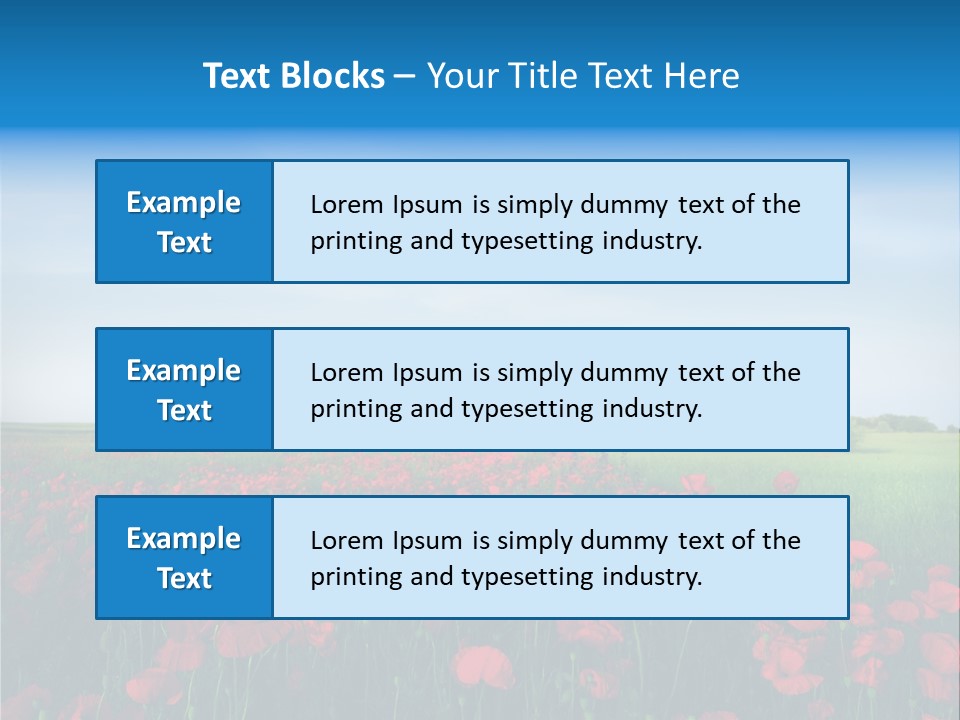 Freshness Meadow Rural Scene PowerPoint Template