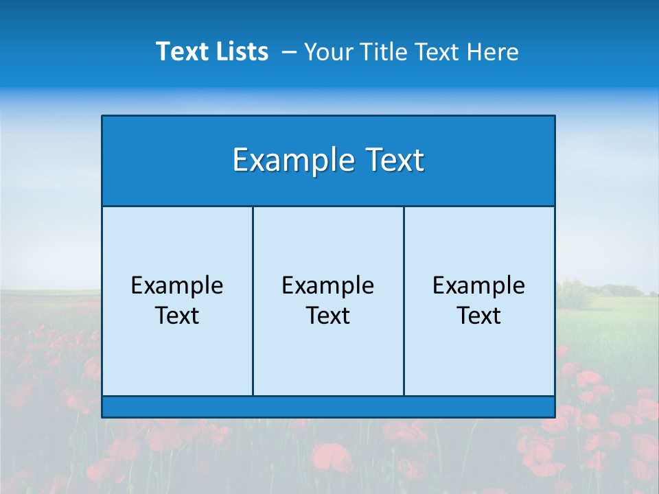 Freshness Meadow Rural Scene PowerPoint Template
