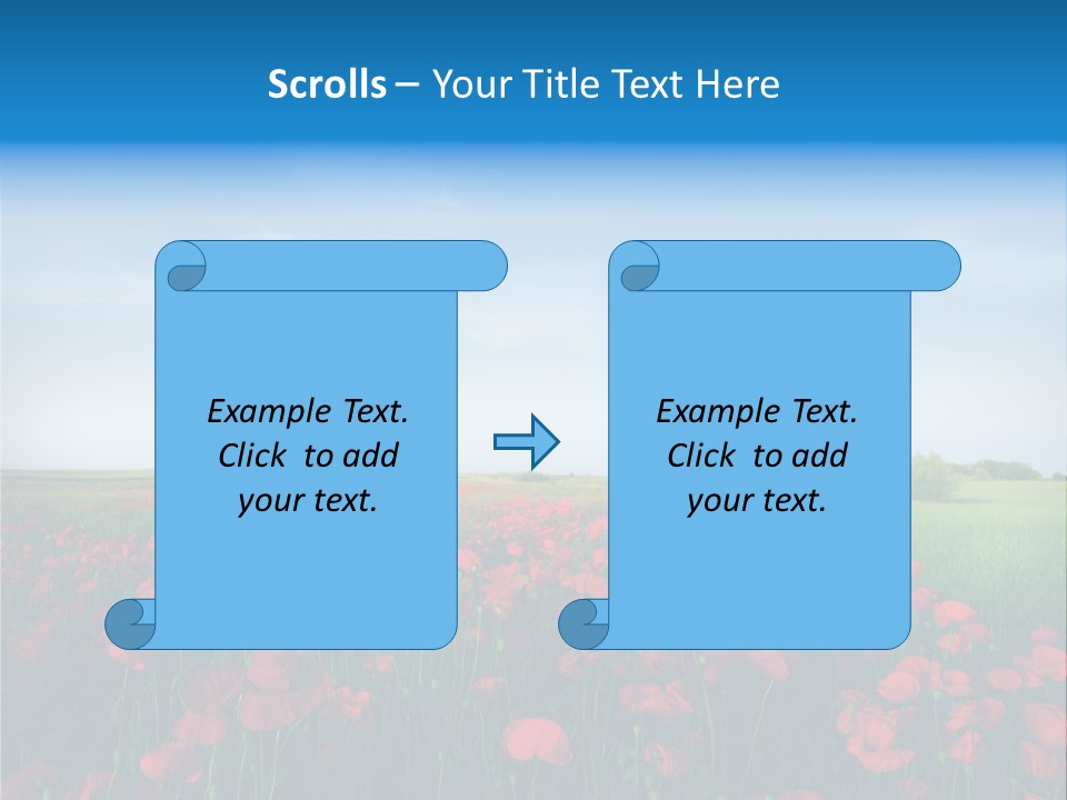 Freshness Meadow Rural Scene PowerPoint Template