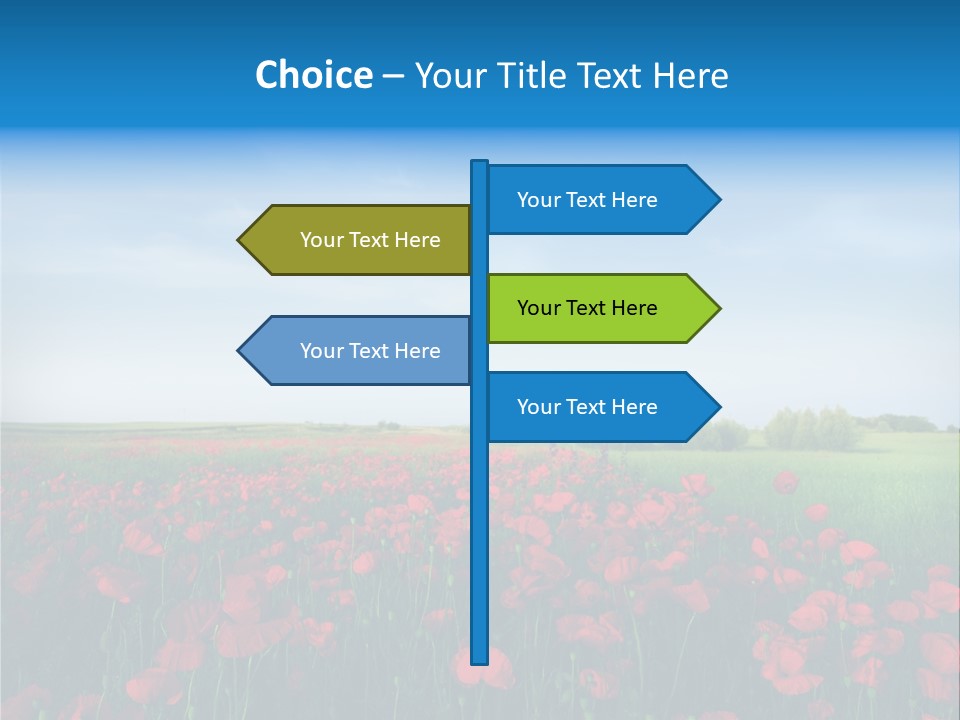Freshness Meadow Rural Scene PowerPoint Template