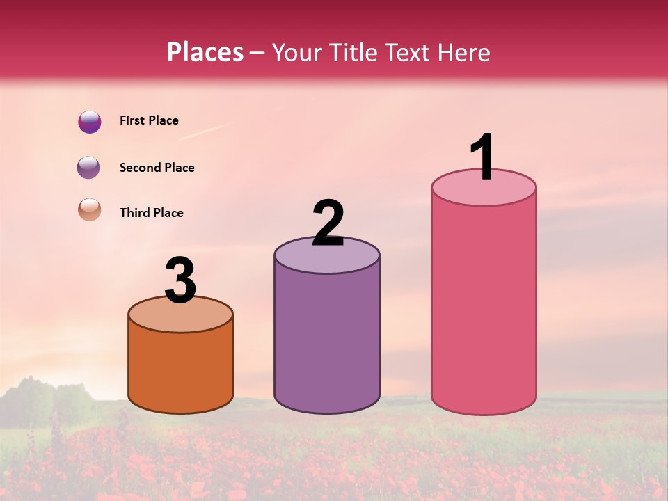 Farm Flower Rolling Landscape PowerPoint Template