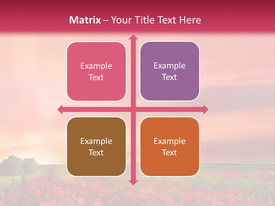 Farm Flower Rolling Landscape PowerPoint Template