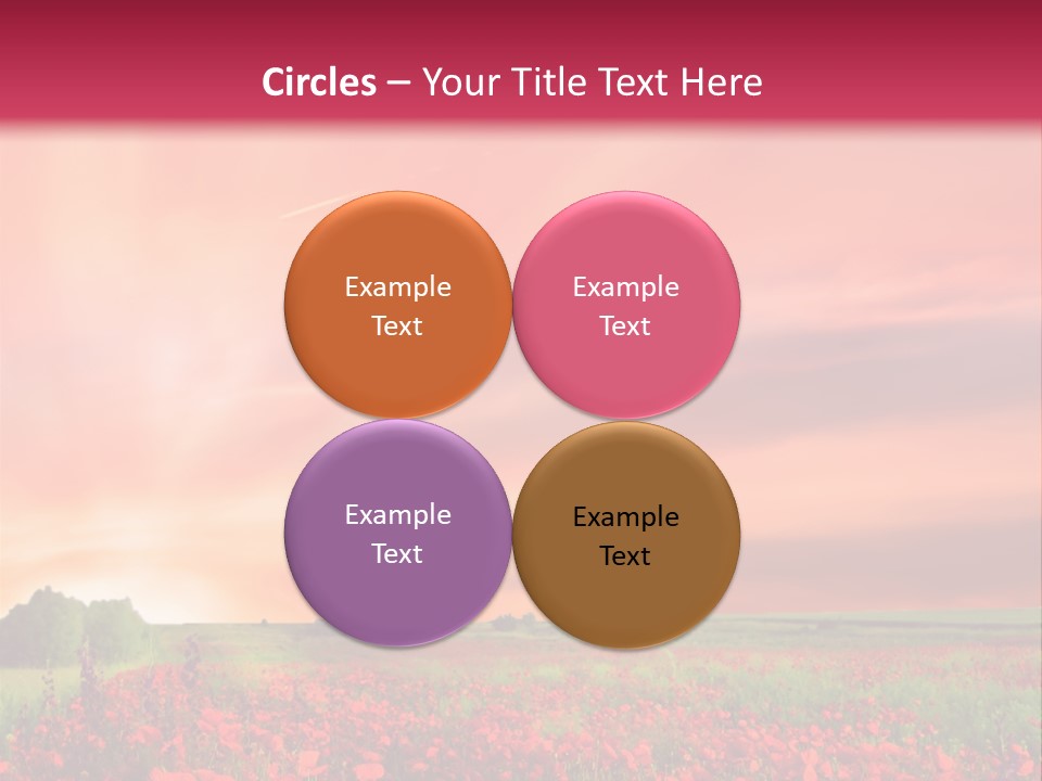 Farm Flower Rolling Landscape PowerPoint Template