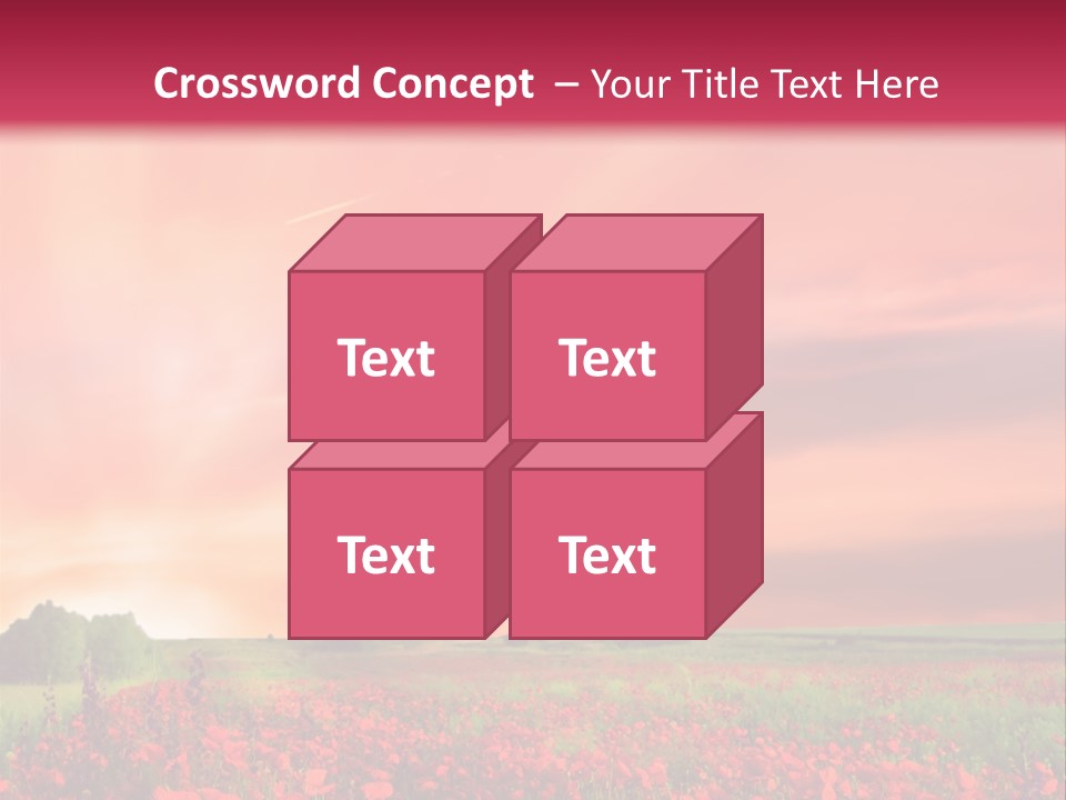 Farm Flower Rolling Landscape PowerPoint Template