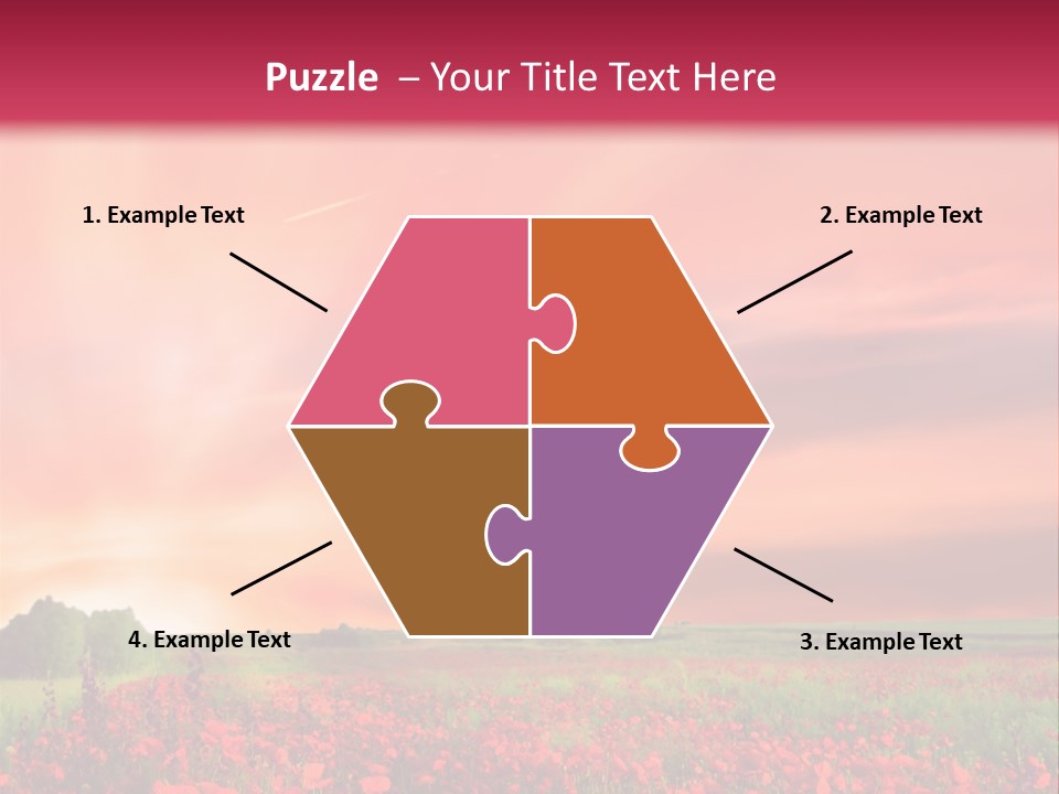 Farm Flower Rolling Landscape PowerPoint Template