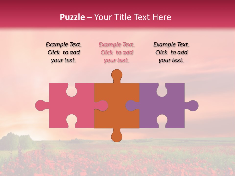 Farm Flower Rolling Landscape PowerPoint Template