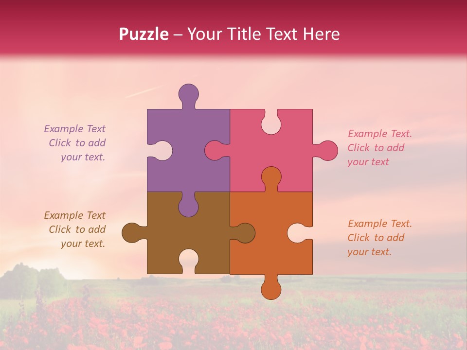 Farm Flower Rolling Landscape PowerPoint Template