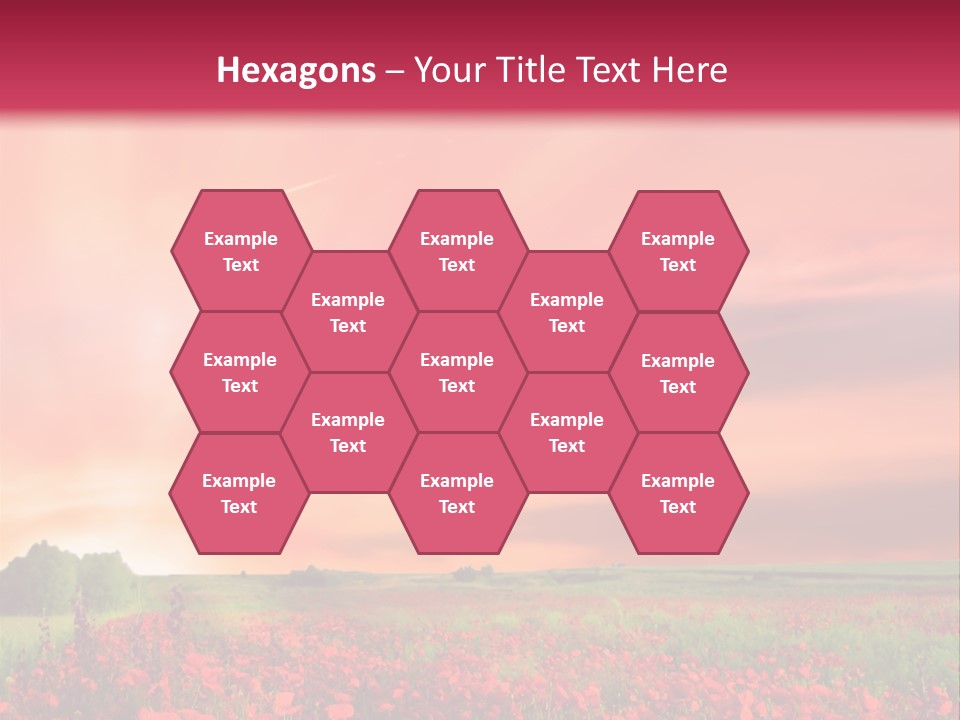 Farm Flower Rolling Landscape PowerPoint Template