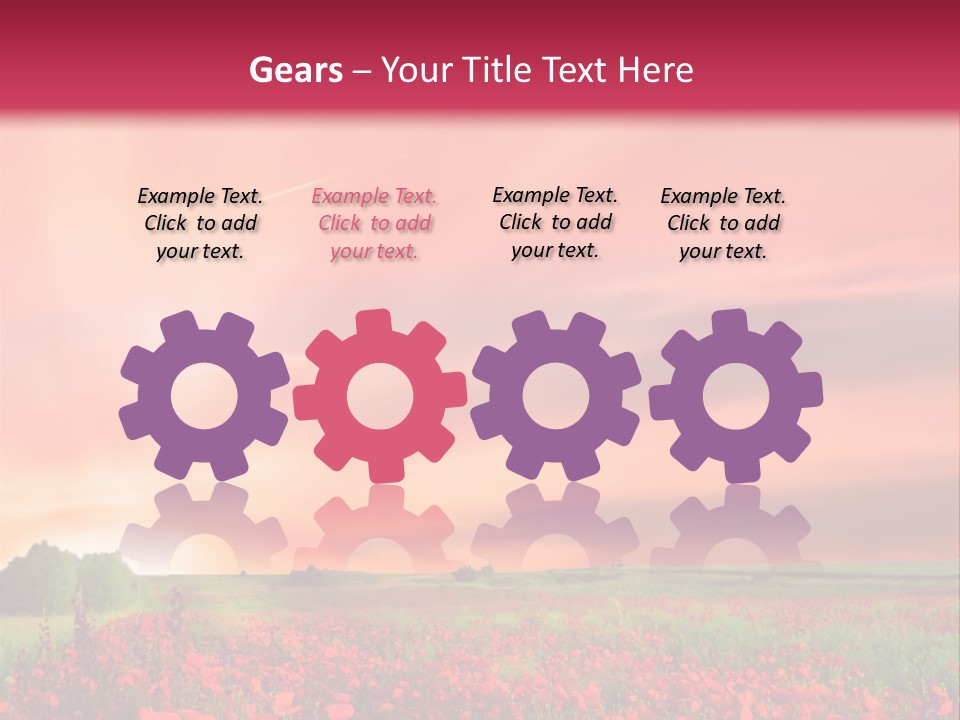 Farm Flower Rolling Landscape PowerPoint Template