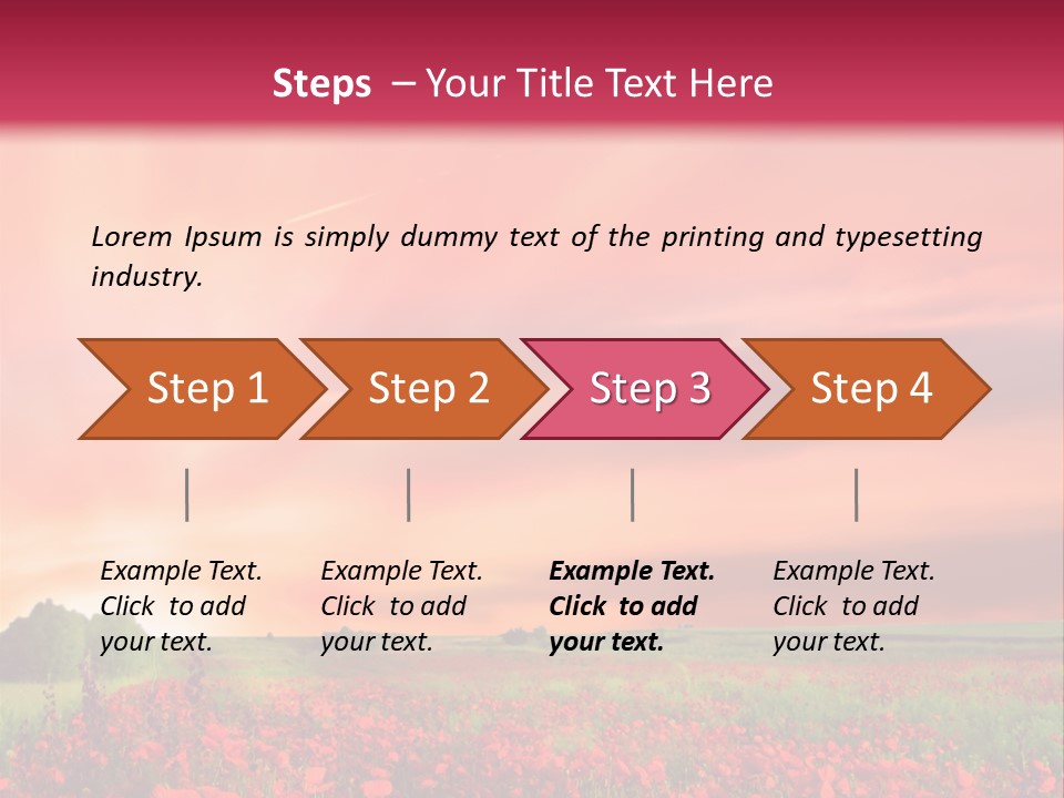 Farm Flower Rolling Landscape PowerPoint Template