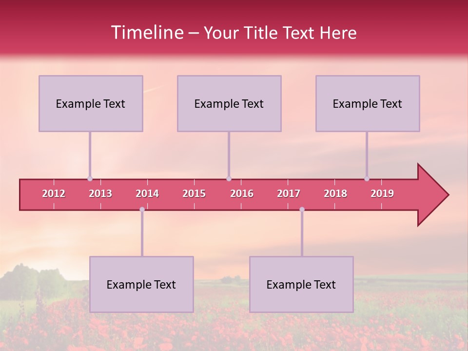 Farm Flower Rolling Landscape PowerPoint Template
