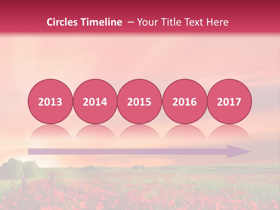 Farm Flower Rolling Landscape PowerPoint Template