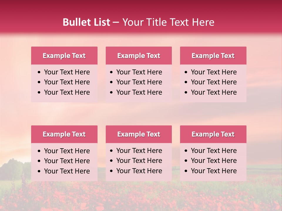 Farm Flower Rolling Landscape PowerPoint Template