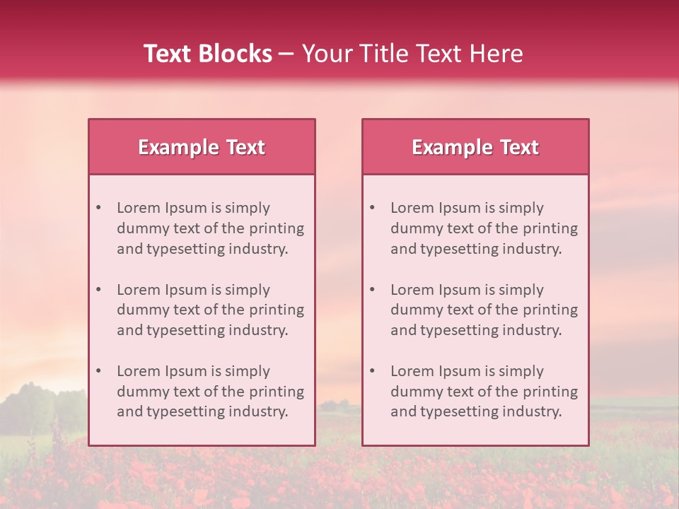 Farm Flower Rolling Landscape PowerPoint Template