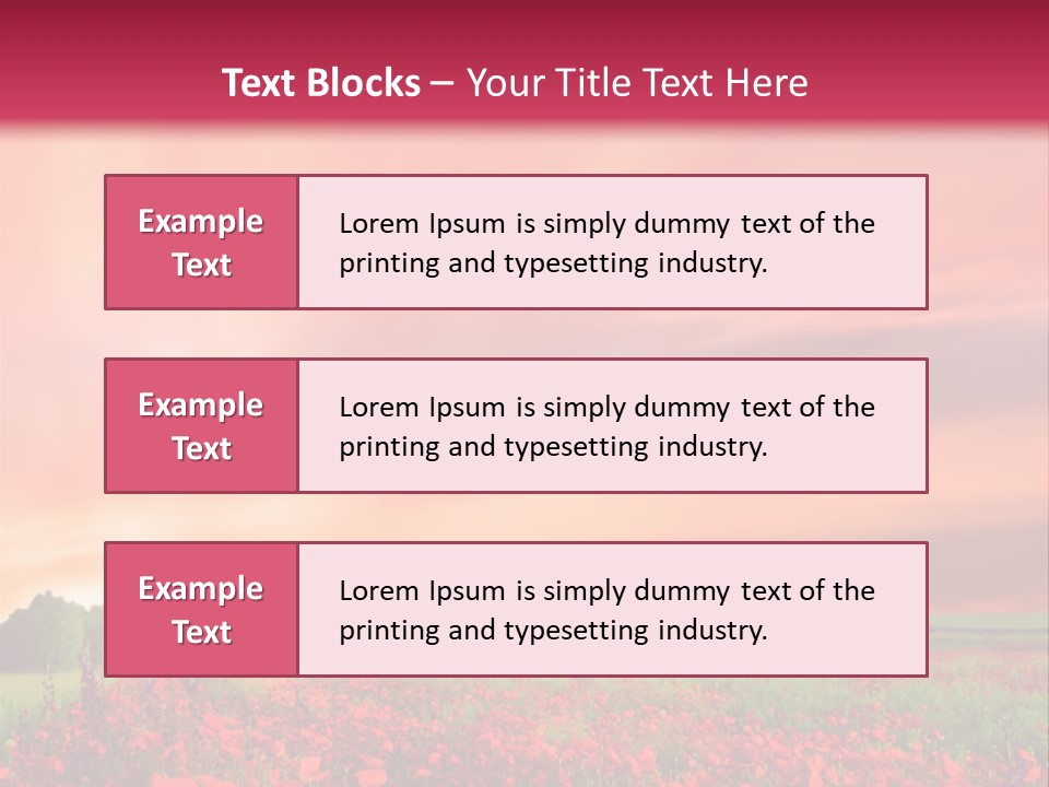 Farm Flower Rolling Landscape PowerPoint Template